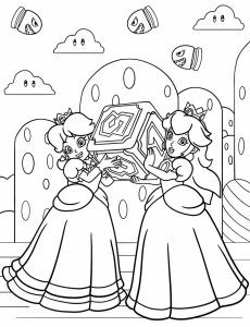 coloriage Princesse Daisy pour enfant de 6 ans