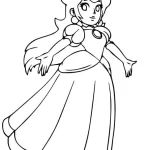 coloriage Princesse Peach et apprentissage