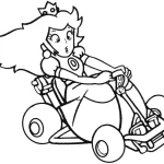 imprimer coloriage Princesse Peach gratuit
