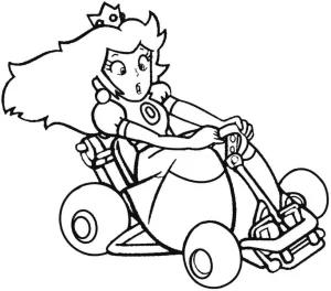 imprimer coloriage Princesse Peach gratuit
