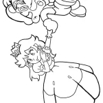 coloriage Princesse Peach a imprimer gratuit