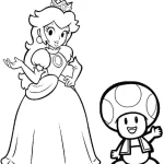 coloriage Princesse Peach et dessin a imprimer
