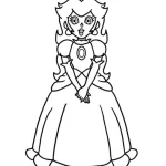 coloriage Princesse Peach et dessin a imprimer