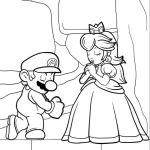 coloriage Princesse Peach pour enfants a imprimer
