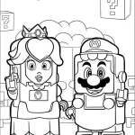 coloriage Princesse Peach pour bebe a imprimer