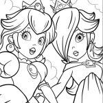 coloriage Princesse Peach a colorier en ligne gratuitement