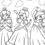 coloriage Princesse Peach pour enfant de 2 ans