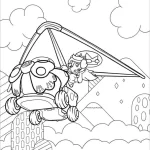 coloriage Princesse Peach a imprimer pour enfant de 4 ans