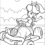 coloriage Princesse Peach à imprimer pour enfant de 8 ans