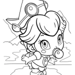 coloriage Princesse Peach pour enfant de 4 ans