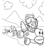 coloriage Princesse Peach gratuit à imprimer