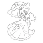 coloriage Princesse Peach à imprimer pdf