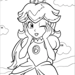 coloriage Princesse Peach pour enfant de 7 ans