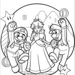 coloriage Princesse Peach à imprimer pour enfant de 7 ans
