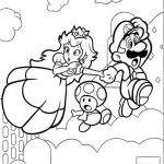 coloriage Princesse Peach pour enfant a imprimer gratuit