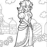 coloriage Princesse Peach pour enfants à télécharger