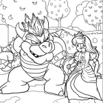coloriage Princesse Peach gratuit à imprimer
