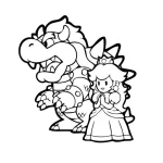 coloriage Princesse Peach gratuit en ligne