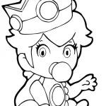 coloriage Princesse Peach pour enfant de 5 ans
