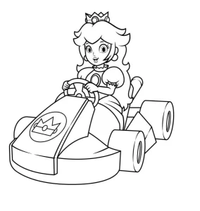 coloriage Princesse Peach pour enfant gratuit