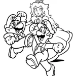 imprimer coloriage Princesse Peach pour enfant