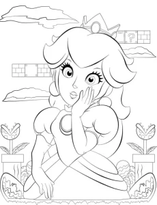 coloriage Princesse Peach en ligne pour enfant