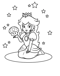 coloriage Princesse Peach gratuit