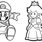 coloriage Princesse Peach a imprimer