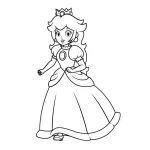 coloriage Princesse Peach a telecharger