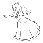 coloriage Princesse Peach gratuit
