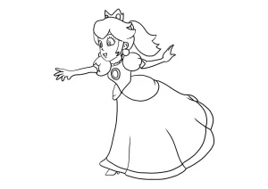 coloriage Princesse Peach gratuit