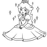 coloriage Princesse Peach pour enfant à imprimer