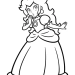 coloriage Princesse Peach pour enfant a imprimer gratuit