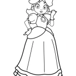 coloriage Princesse Peach a imprimer gratuitement