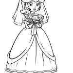 coloriage Princesse Peach et dessin a imprimer