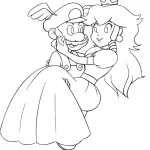coloriage Princesse Peach a dessiner en ligne