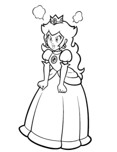 coloriage Princesse Peach a dessiner en ligne