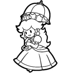 coloriage Princesse Peach à imprimer pdf