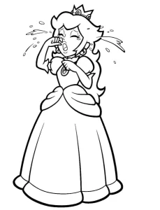 image pour coloriage Princesse Peach enfant