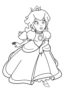 coloriage Princesse Peach d