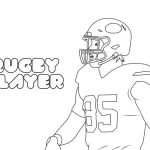 image pour coloriage Rugby enfant