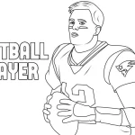 coloriage Rugby à imprimer kawaii