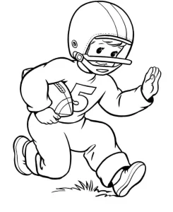 coloriage Rugby à imprimer pour enfant de 4 ans