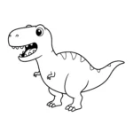 coloriage Rugissement du T Rex pour enfants a imprimer