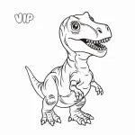 coloriage T Rex à imprimer a4