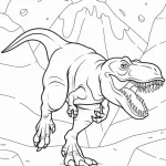coloriage T Rex a imprimer gratuit