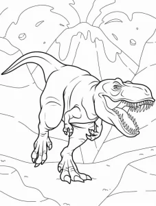 coloriage T Rex a imprimer gratuit