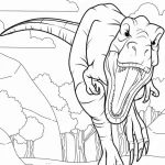 coloriage T Rex pour enfant