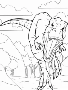 coloriage T Rex pour enfant