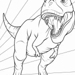 coloriage T Rex pour enfant de 2 ans